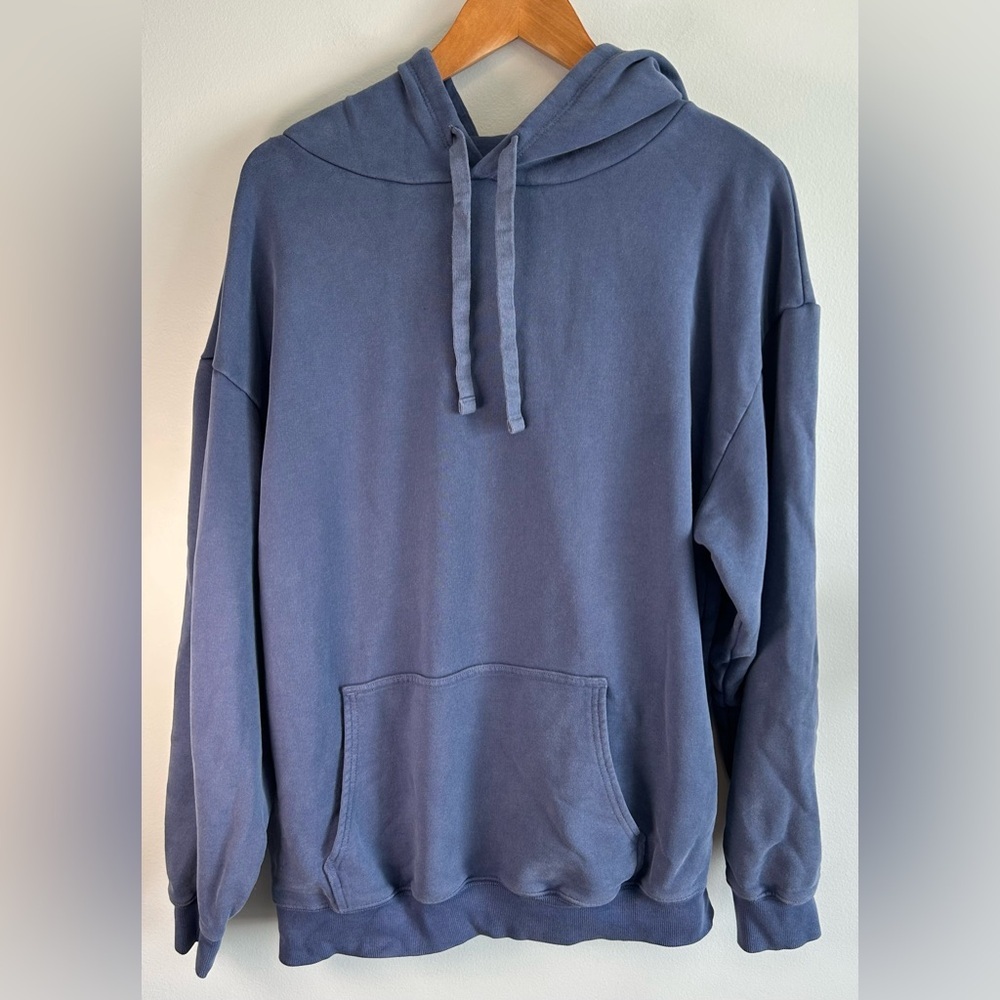 Offline by Aerie Women's Size M Hoodie Pullover Sweater Oversized Flowy Blue EUC